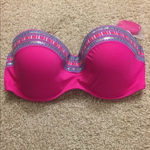 Hot pink bathing suit top